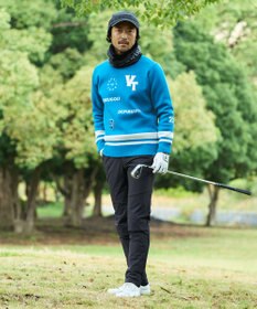 23区GOLF 【MEN】【ウォッシャブル】グラフィックダブルジャガードニット