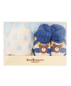MIKI HOUSE HOT BISCUITS ニット小物ギフトセット【クリアケース付き】