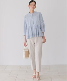 組曲 エンブロイダリーレーススタンドネック ブラウス