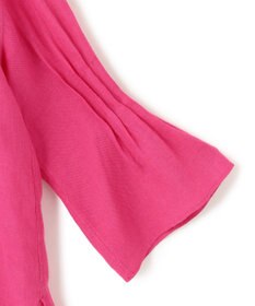 23区 【洗える】LIBECO タックスリーブ シャツ