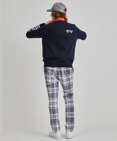 PW CIRCULUS 【MEN】チェック柄 スエードライクテーパードパンツ