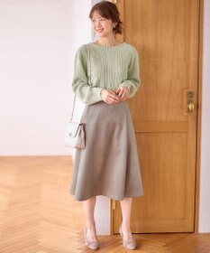 ANY SIS 【洗える】スエードライクビット スカート