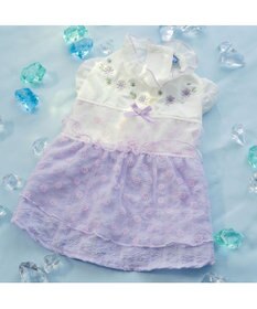 PET PARADISE ペットパラダイス フロッキー お花 ワンピース 《パープル》  小型犬