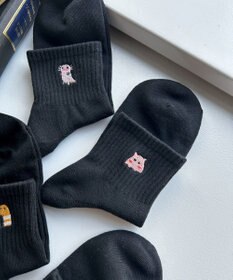 WEGO シーアニマル刺繍アンクルソックス