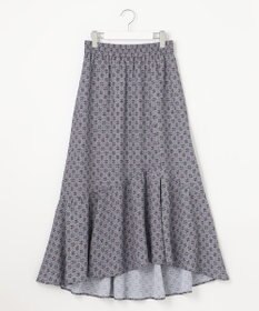 自由区 【洗える・XSサイズあり】アラベスクプリント スカート