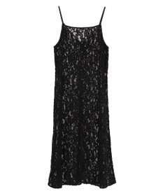 earth music&ecology 起毛レースレイヤードキャミワンピース