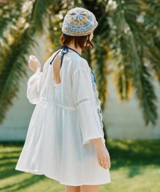 San-ai Resort（三愛水着楽園） 楊柳×レース　羽織り　F【San-ai Resort（サンアイリゾート）】