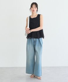 earth music&ecology フリンジレースバックリボンキャミ