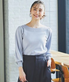 ANY SIS L 【洗える】フラワーモイスチャー ニット