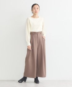 earth music&ecology マジョリカプリーツチュールニットプルオーバー