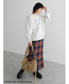 Green Parks ムジークタイガー／裏起毛プリントプルオーバー