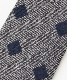 JOSEPH ABBOUD 【日本縫製】シャンブレーヘリンボーンスクエアジャガード ネクタイ