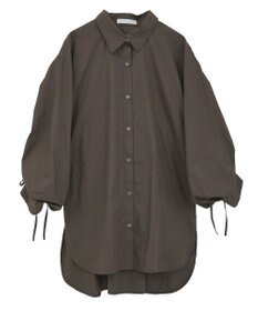 Green Parks イージーケア袖シャーリングシャツ