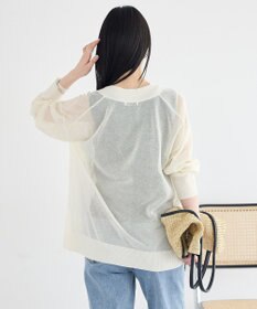 earth music&ecology シアーＶネックカーディガン