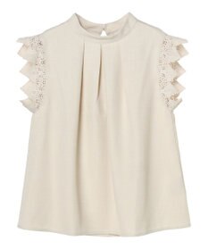 Green Parks ・ＥＬＥＮＣＡＲＥ　ＤＵＥ　リネンライクレースブラウス