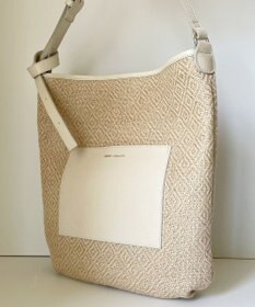 Hekhèr Le Style de Vie 【日本製 / A4サイズ対応 / 3WAY】ジュート×牛革 ショルダーバッグ large