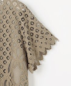 自由区 L パネルレース ブラウス