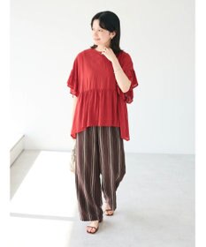 CRAFT STANDARD BOUTIQUE ウ゛ィンテージボイルティアード切替ブラウス