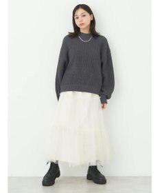 earth music&ecology マットベロアモールプルオーバー