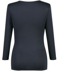 Wing あったかインナー 綿100％(肌側) シルクプロテイン加工 やわらかな肌ざわり 【エアロカプセル】 ネックせまめ 8分袖 長袖 秋 冬 EL2949 ウイング／ワコール