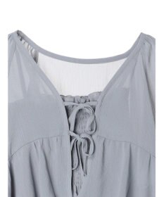 earth music&ecology ＳＥＴ２点キャンディースリーブブラウス＋インナー