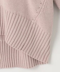 UNFILO 【洗える】スプリングコットンニット バックスリット