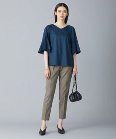 ICB 【新色追加・洗える】 ウールマットウース テーパードパンツ