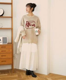 WEGO 【新色追加/ユニセックス着用ITEM/SMLサイズ展開】ジャガードグラフィックプルオーバー（LS）