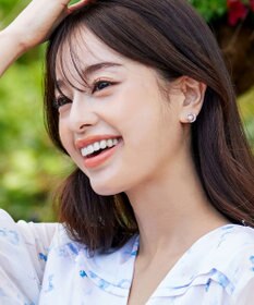 Tiaclasse ストーン＋パール付きピアス