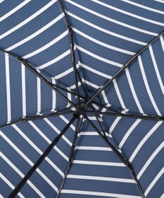 MOONBAT 【雨傘】ランバン　オン　ブルー (LANVIN en Bleu) ボーダー レース 折りたたみ傘