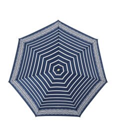 MOONBAT 【雨傘】ランバン　オン　ブルー (LANVIN en Bleu) ボーダー レース 折りたたみ傘