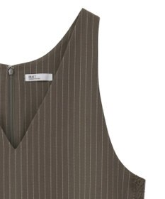 CRAFT STANDARD BOUTIQUE レース付きピンストライプジャンパースカート