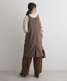 CRAFT STANDARD BOUTIQUE レース付きピンストライプジャンパースカート