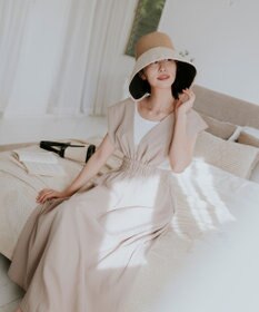 MOONBAT 【遮光100%/UPF50%＋/UVカット】洗えるバックリボン ブレードパラソルハット 手洗いOK/サイズ調整可能/吸水速乾/遮熱