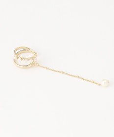 J.PRESS LADIES 【WEB限定】3way チャーム付き パール イヤカフ リング