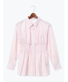 Te chichi ペプラムシャーリングシャツブラウス