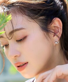 Tiaclasse ストーン＋パール付きピアス