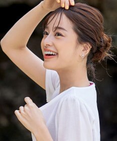 Tiaclasse ストーン＋パール付きピアス