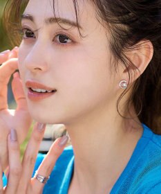 Tiaclasse ストーン＋パール付きピアス