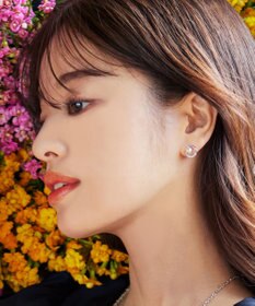 Tiaclasse ストーン＋パール付きピアス