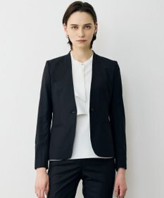 ICB 【新色追加・セットアップ対応】Bahariye ノーカラージャケット ネイビーストライプ系