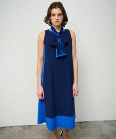 GRACE CONTINENTAL バイカラーフレームドレス