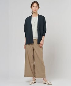 J.PRESS LADIES L FLAXASAオックス ワイド ストレート パンツ