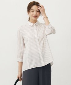 J.PRESS LADIES L 【洗える】ウォッシャブルキュプラツイル シャツ