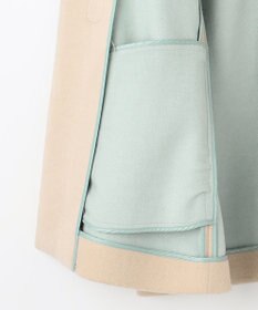 組曲 バイカラーダッフル ウールコート