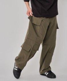 WEGO 【MLサイズ展開】2WAYリップストップカーゴパンツ