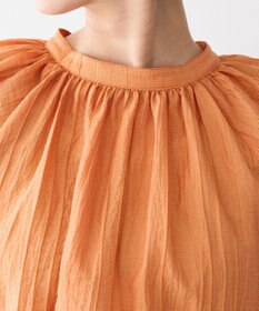 CRAFT STANDARD BOUTIQUE ストライプジャカードパフスリーブブラウス