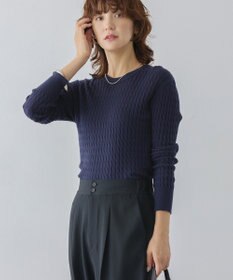 AMERICAN HOLIC ミニケーブルショート丈プルオーバー