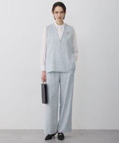 ICB ライトスラブツイード ワイドパンツ