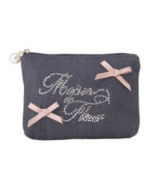 Maison de FLEUR ラインストーンデニムポーチ